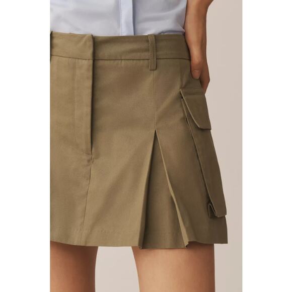 Anthropologie Pilcro PLEATED CARGO SKORT Utility in Moss Green Size 29 NWT $118 - Picture 2 of 6